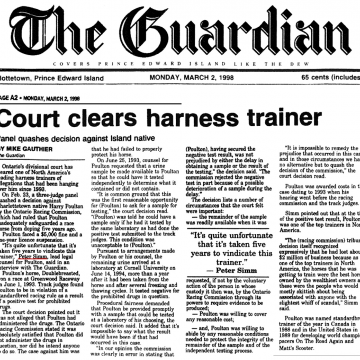 Charlottetown [P.E.I.] Guardian 1998-03-02 - Simm convinces Div.Ct. exonerate Poulton